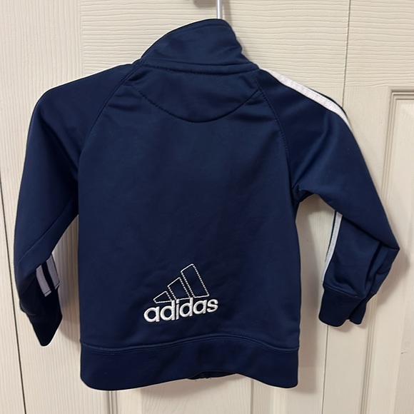 Adidas navy/white track jacket size 18 months - Picture 5 of 6